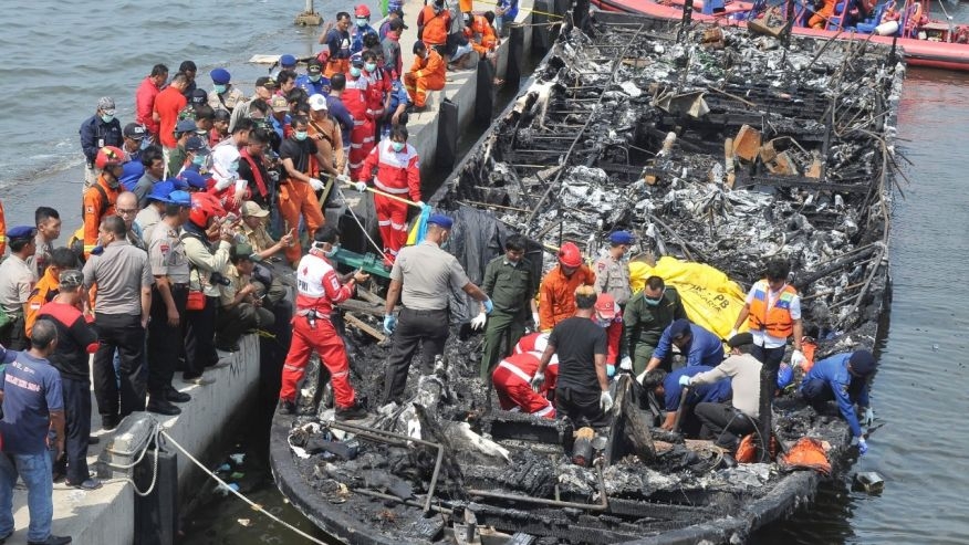  3 killed in Indonesia ferry fire 