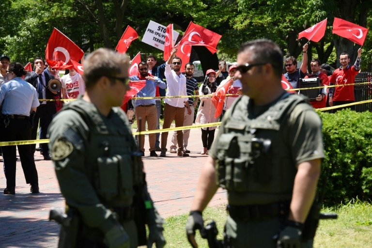  Turkey summons US envoy over clash during Erdogan s US trip 