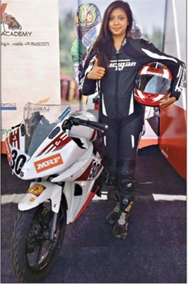  Aishwarya grabs pole position at national racing meet 