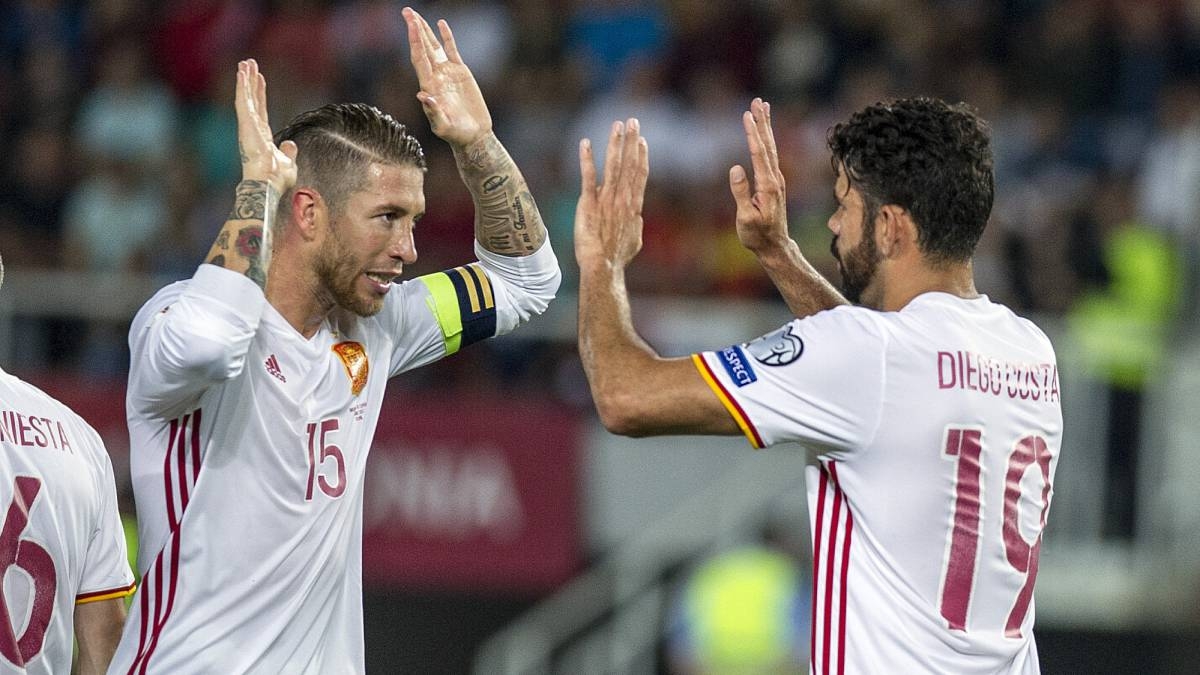 Spain down Macedonia in World Cup qualifying match 
