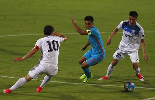  Chhetri stunner helps India win 1-0 against Kyrgyzstan (Lead) 