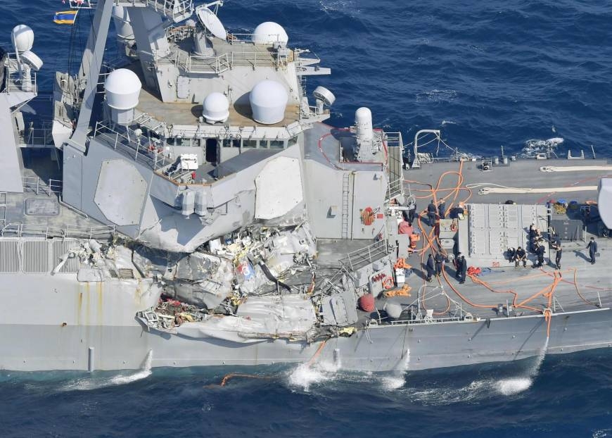  7 missing after US Navy destroyer collision off Japan coast (Lead) 
