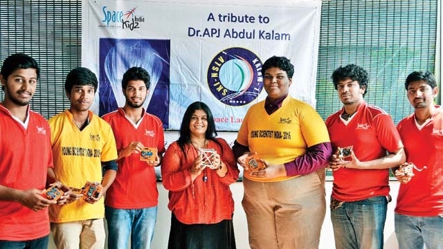  Team that built world s lightest satellite  KalamSat  felicitated 