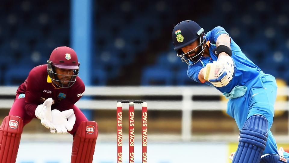  India post challenging total against West Indies 