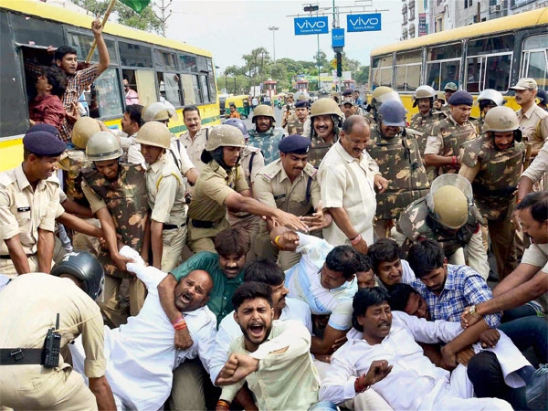  Opposition walks out of Lok Sabha seeking debate on farmers  plight 