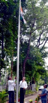 Commissioner Anupam Rajan Hoists National Flag at Directorate Public Relations