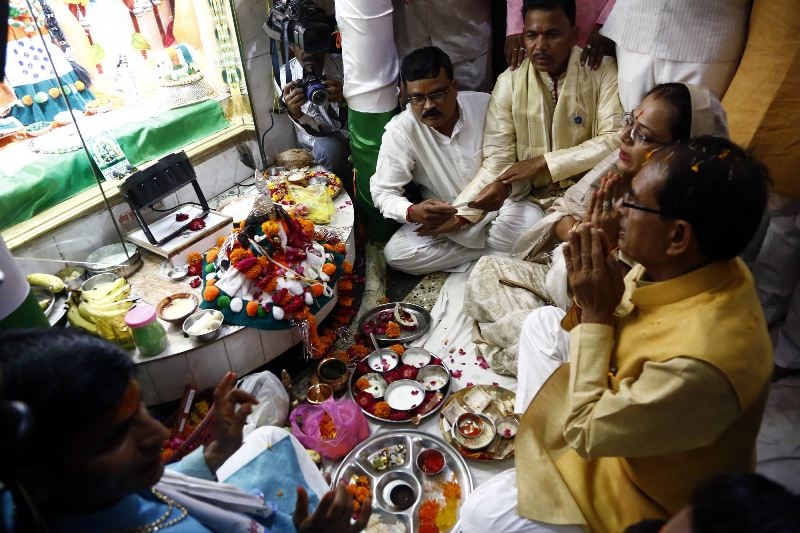 CM Chouhan takes part in Berkhedi Janmashtami chal-samaroha