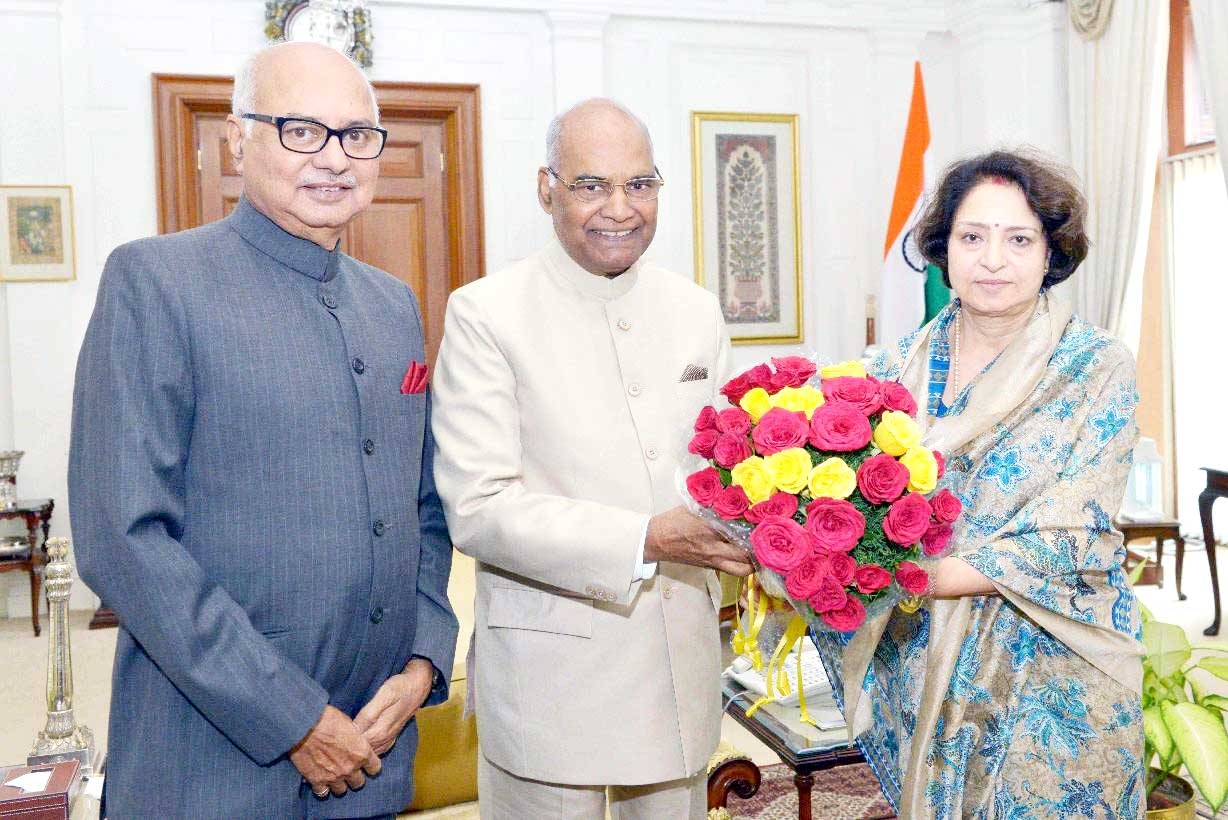 Minister Smt. Maya Singh Meets President Kovind